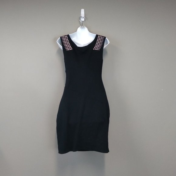 EXPRESS Black Studded Bodycon Party Dress size 6 - Picture 7 of 10